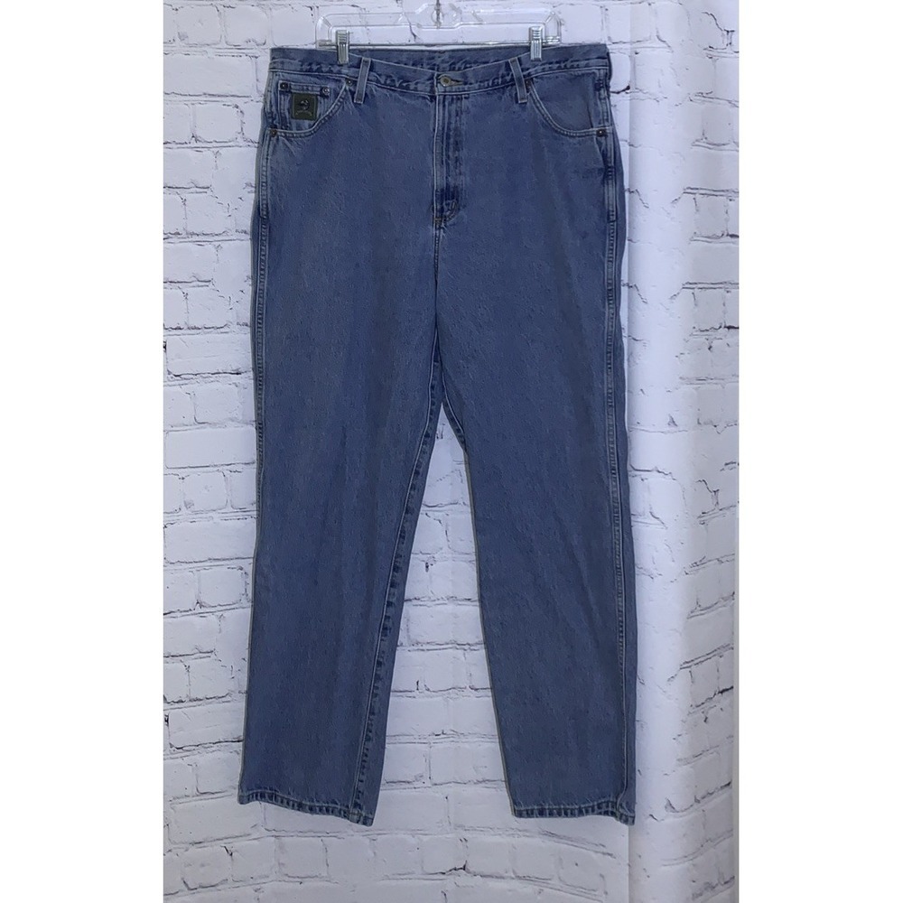Cinch Jeans Men's 40x32 (Tag 40x34) Green Label Relaxed Fit Straight Blue Denim